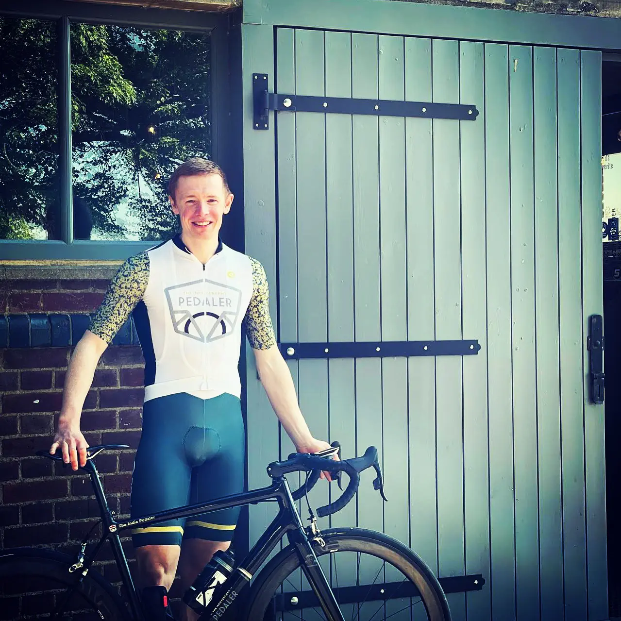 Chris Fennell with his Independent Pedaler race bike